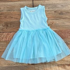 Tucker + Tate Light Blue Sleeveless Dress with Tulle Skirt 2T